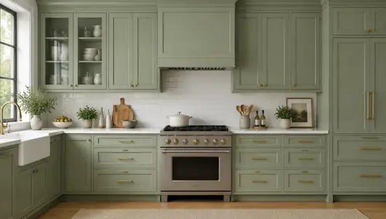 Haven Sage kitchen cabinets