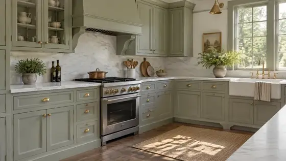 Oxford Sage kitchen cabinets