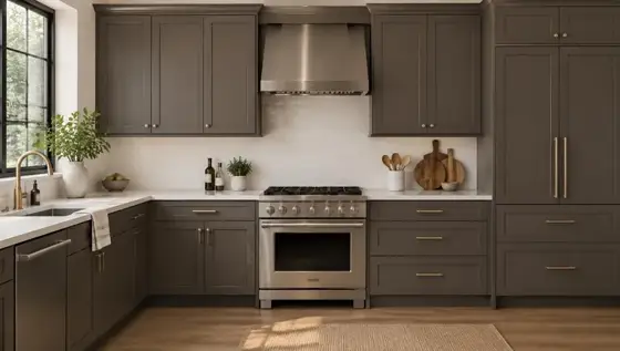 Shaker Cinder kitchen cabinets