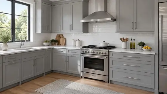 Shaker Grey kitchen cabinets
