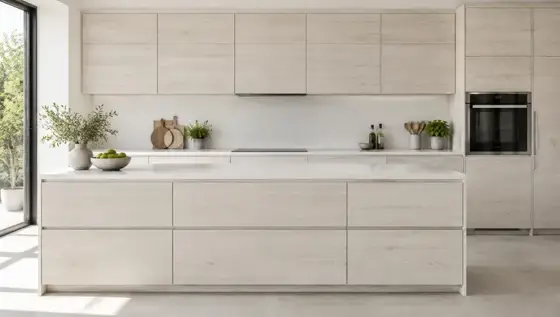 Torino White Pine kitchen cabinets